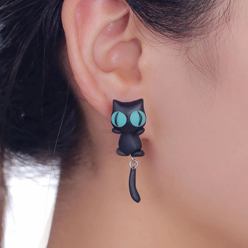 HANDMADE CAT EARRINGS (PAIR)