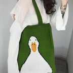 CUTE KNIT ANIMAL TOTE BAG