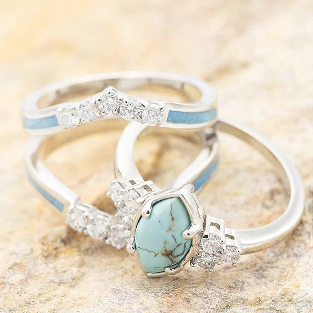 TRIO TURQUOISE RING SET (3 PCS)