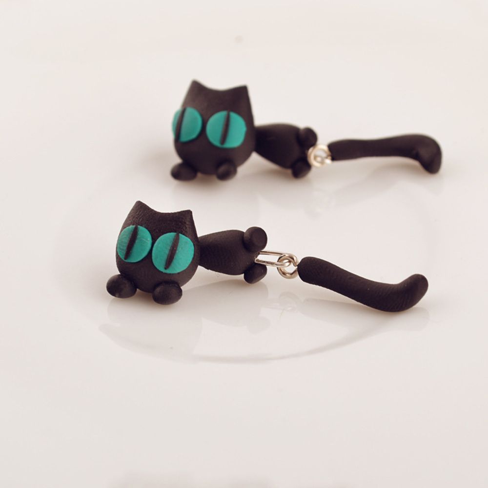 HANDMADE CAT EARRINGS (PAIR)