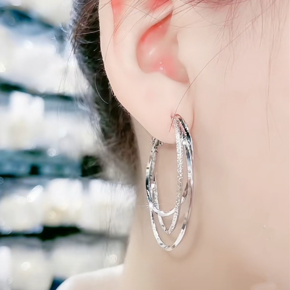 CASCADING CIRCLE HOOPS (PAIR)