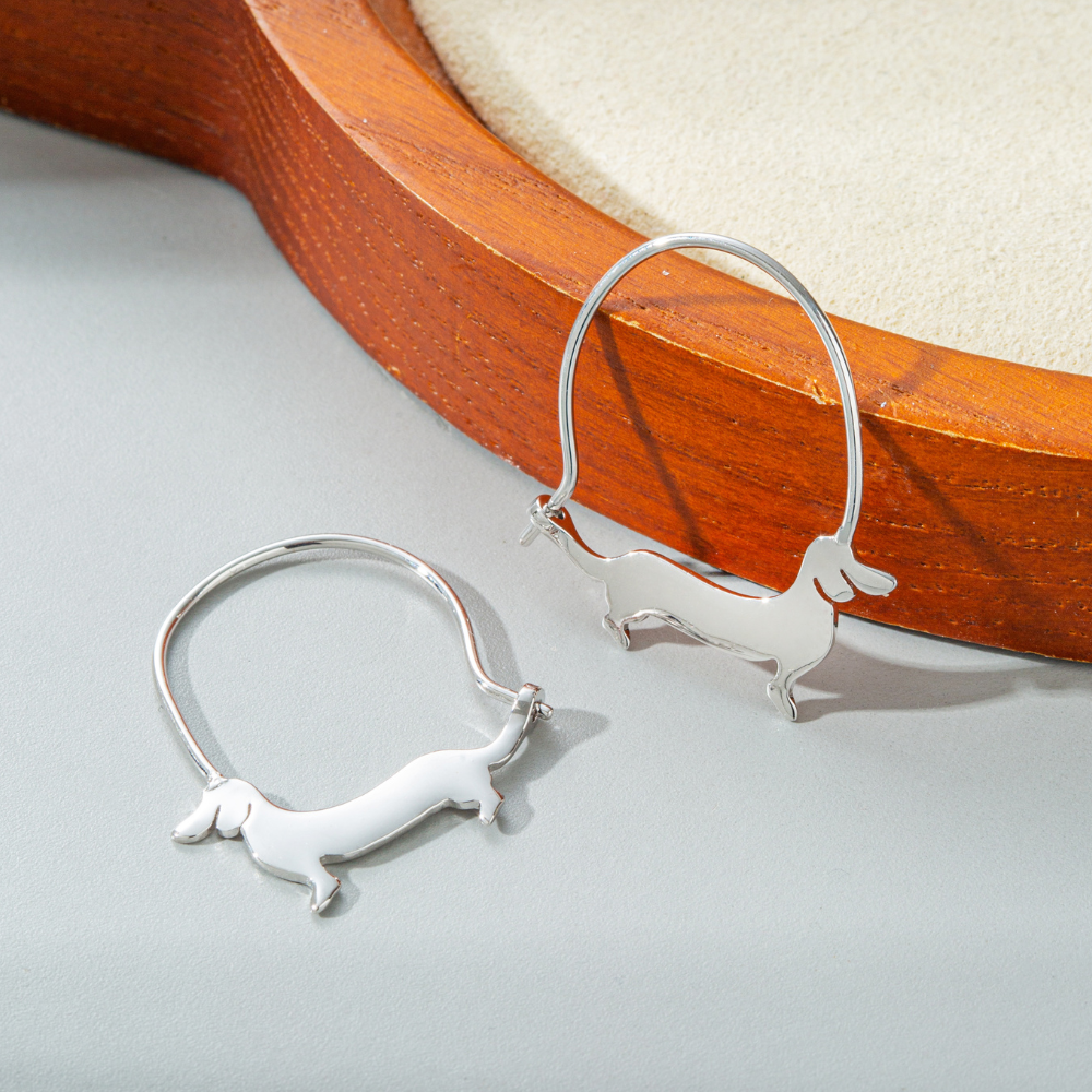 DACHSHUND HOOP EARRINGS (PAIR)