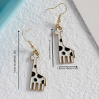 GIRAFFE DANGLING EARRINGS (PAIR)