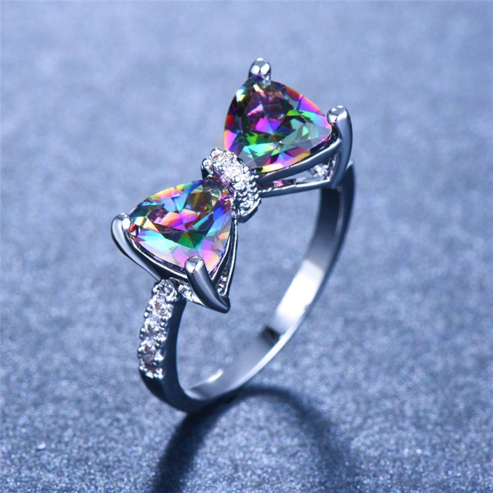 DEEP BLUE BOW RING