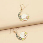 CAT ON THE MOON EARRINGS (PAIR)