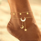 OPAL MOON PHASES ANKLET (ADJUSTABLE)