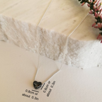 BLACK HEART NECKLACE