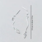 LEAF TASSEL THREADER EARRINGS (PAIR)