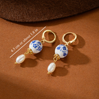 BLUE FLORALS EARRINGS (PAIR)