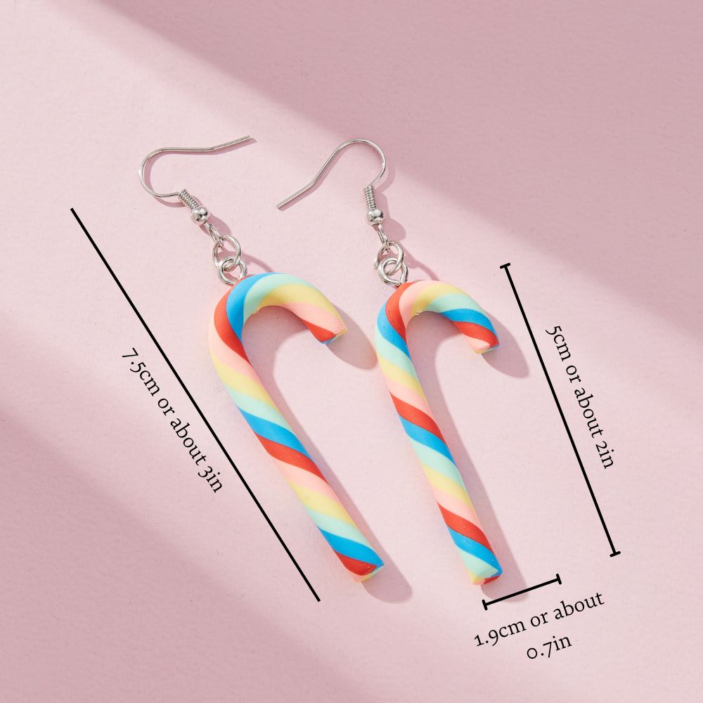 CANDY CANE EARRINGS (PAIR)