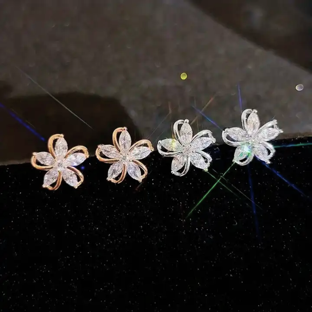 EXQUISITE FLOWER EARRINGS (PAIR)