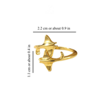 GOLD MANTA RAY RING (ADJUSTABLE)