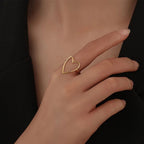 CUTOUT HEART RING (ADJUSTABLE)