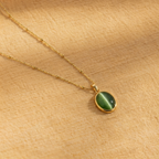 JADE OVAL PENDANT NECKLACE