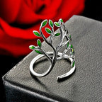 GREEN LEAF RING (ADJUSTABLE)