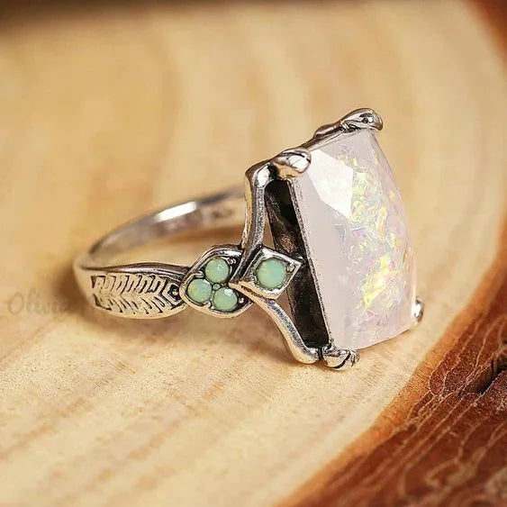 Opal Glow Vintage Ring