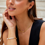 Twirled Pearl Hoop Earrings